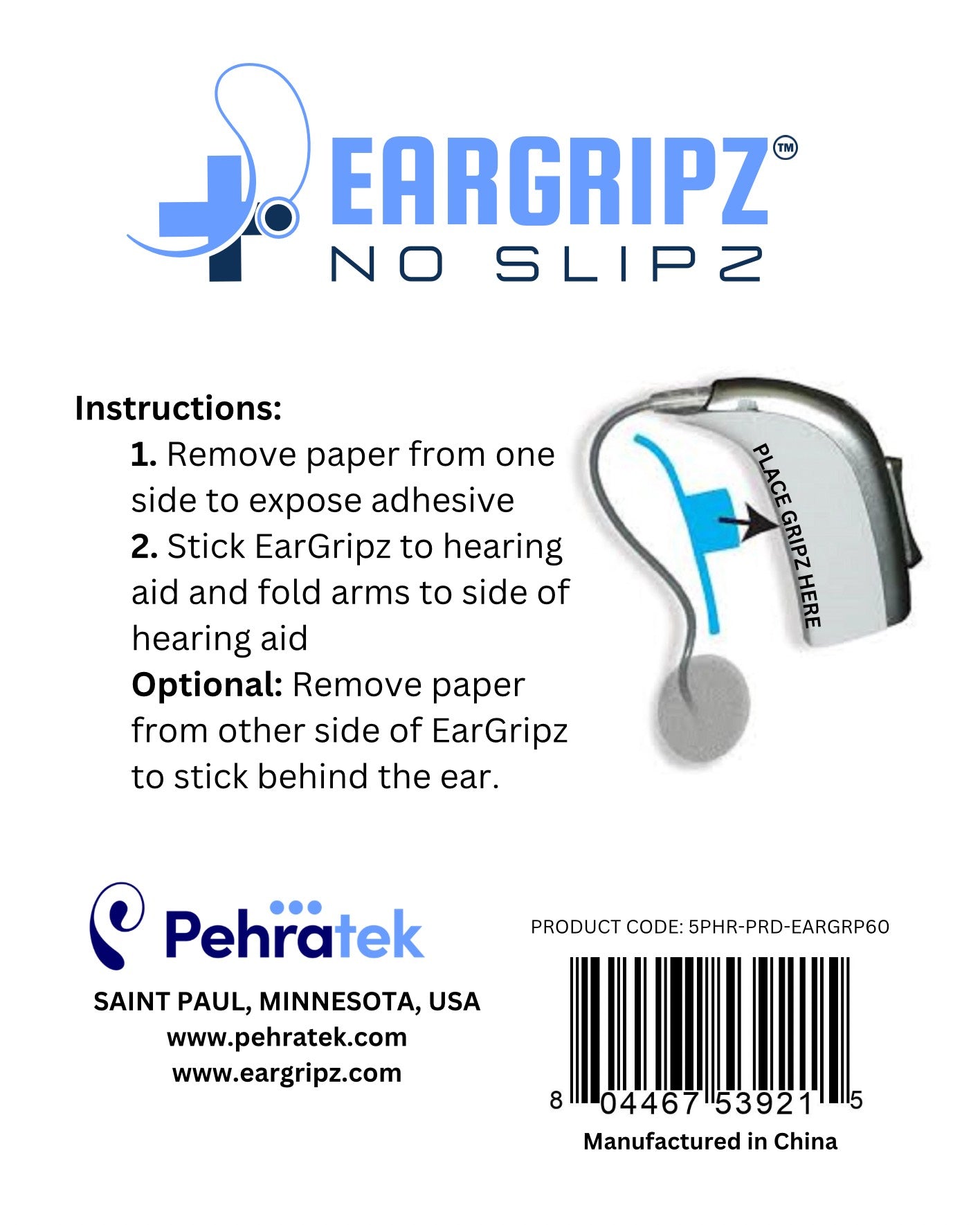 EarGripz Hearing Aid Grips